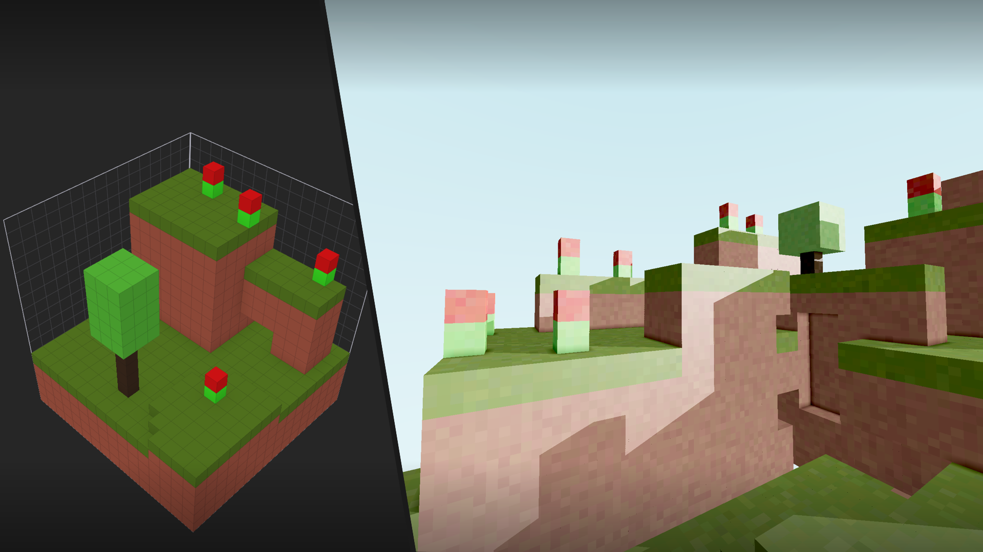 image from Procedurally Generating Voxel Worlds using Wave Function Collapse